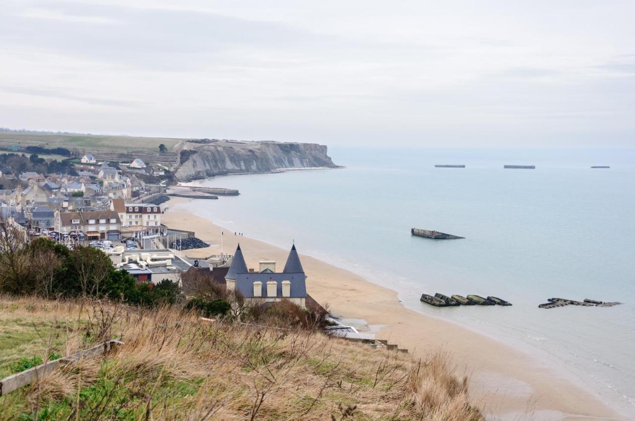 Appartement en front de mer avec terrasse et vue mer Arromanches-les-Bains Extérieur photo