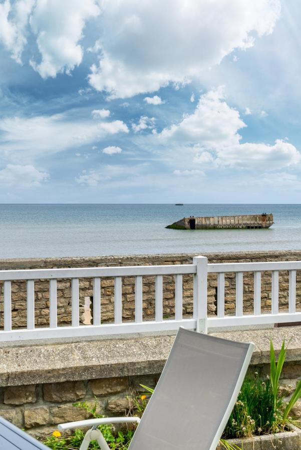 Appartement en front de mer avec terrasse et vue mer Arromanches-les-Bains Extérieur photo