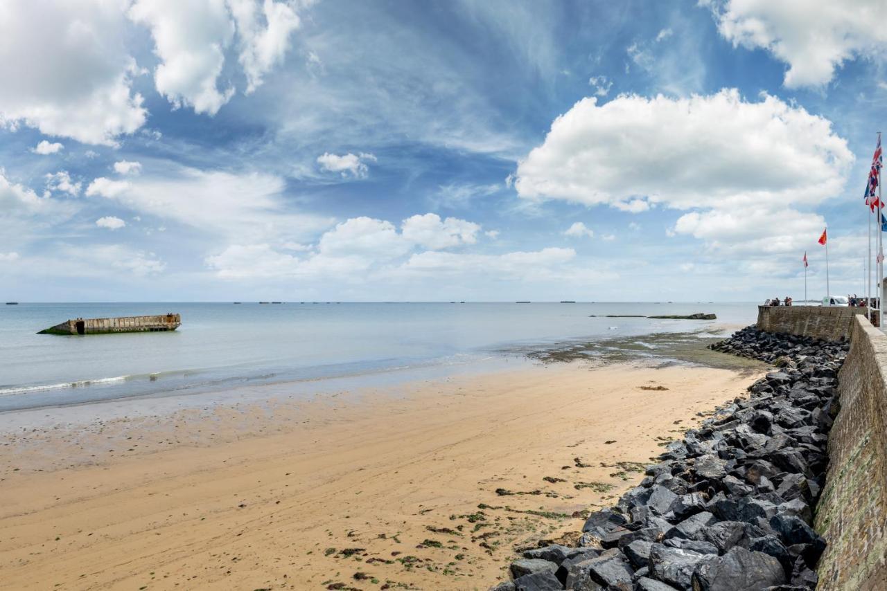 Appartement en front de mer avec terrasse et vue mer Arromanches-les-Bains Extérieur photo